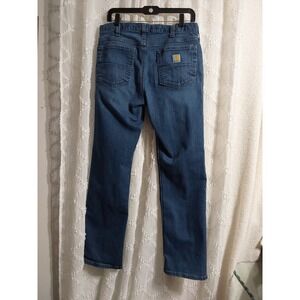 Carhartt Mens Relaxed Fit Straight Leg Jeans Medium Wash Blue Denim 33x30